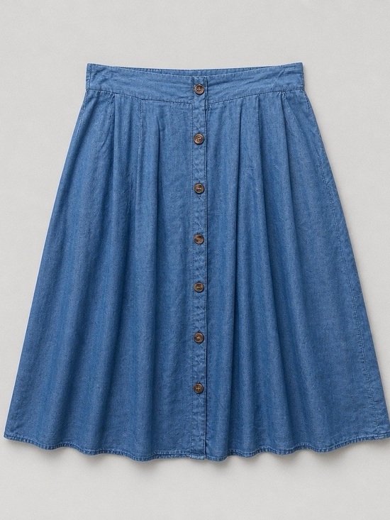 torrid Dresses & Skirts - Torrid 2x Chambray Midi Skirt with Buttons